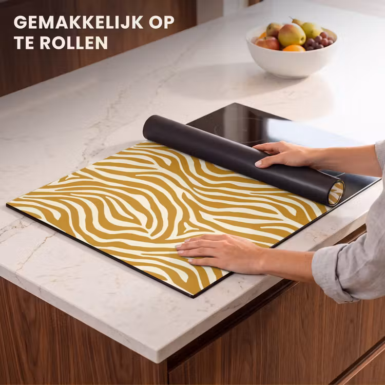 Inductie beschermer - Zebra - Klassiek - Oker - Geel — 7