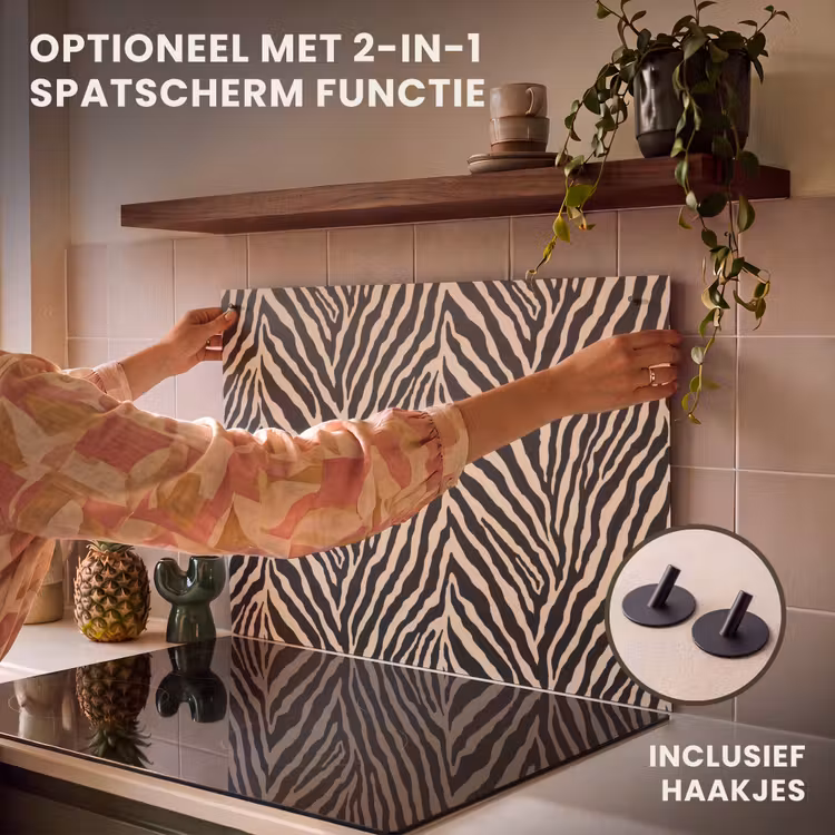 Inductie beschermer - Zebra - Klassiek - Zwart — 10