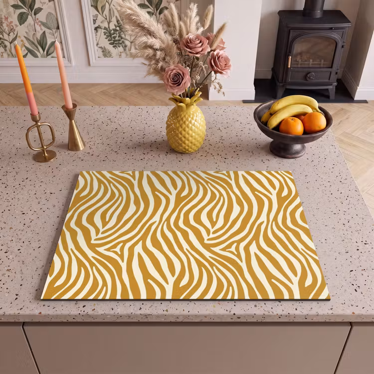 Inductie beschermer - Zebra - Klassiek - Oker - Geel — 2