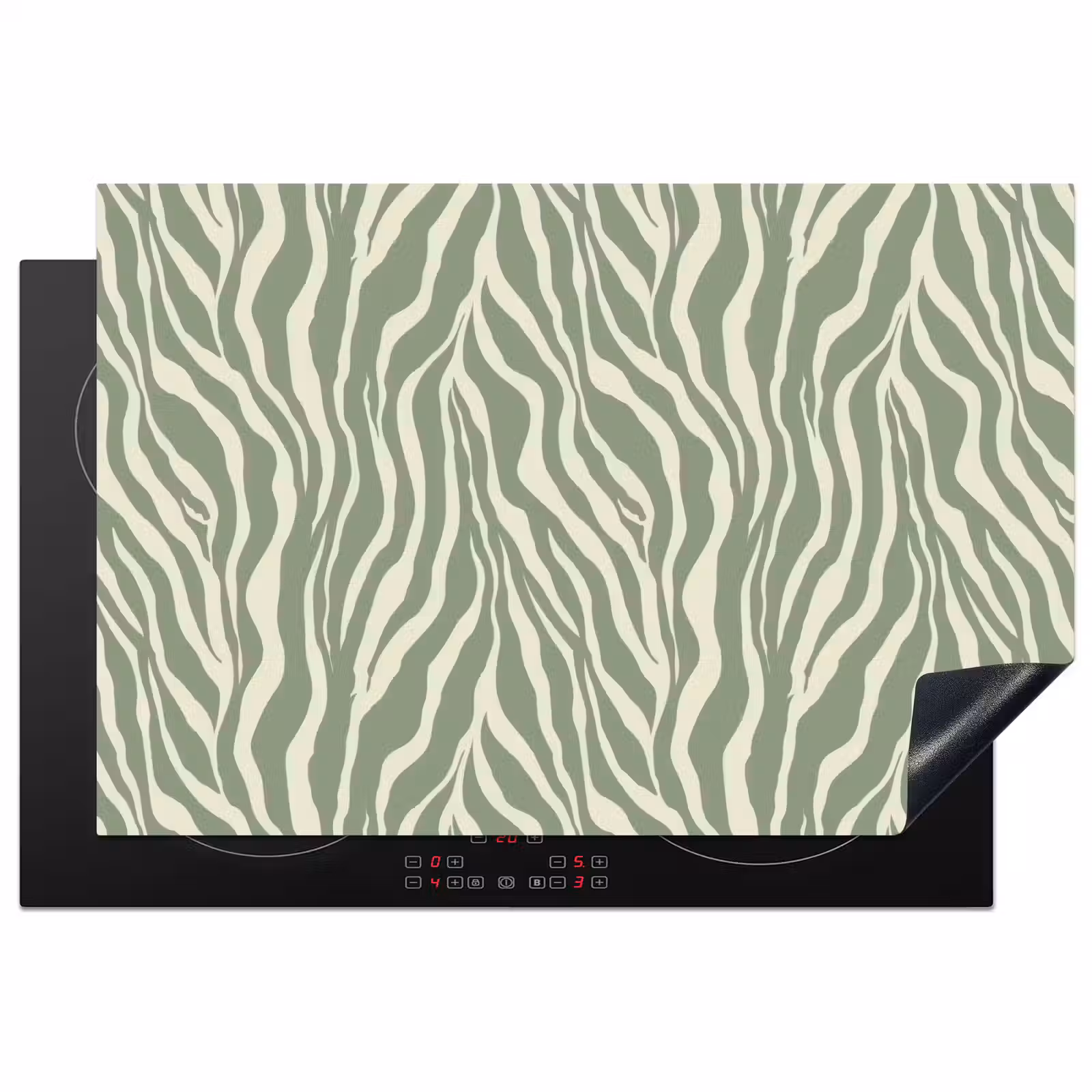 Inductie beschermer - Zebra - Motief - Groen — 1