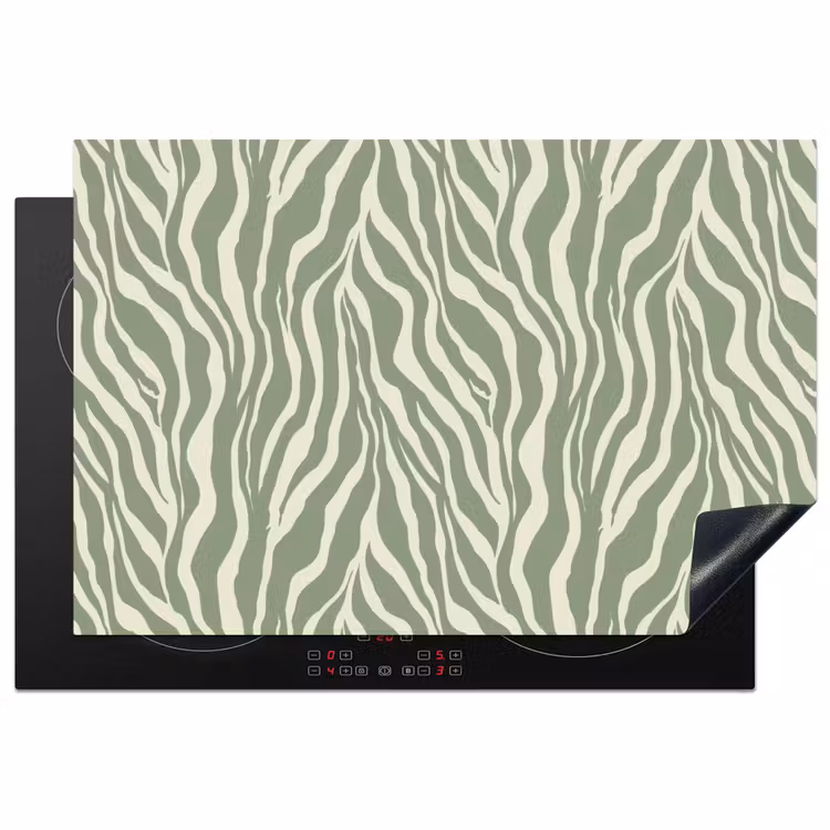 Inductie beschermer - Zebra - Motief - Groen — 1