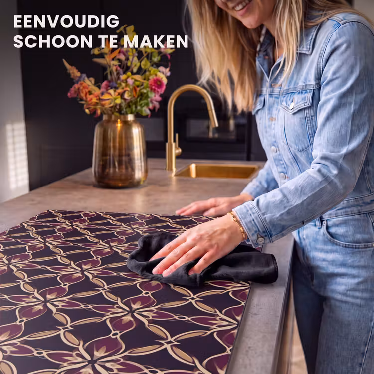 Inductie beschermer - Symmetrisch - Tegel - Burgundy — 6