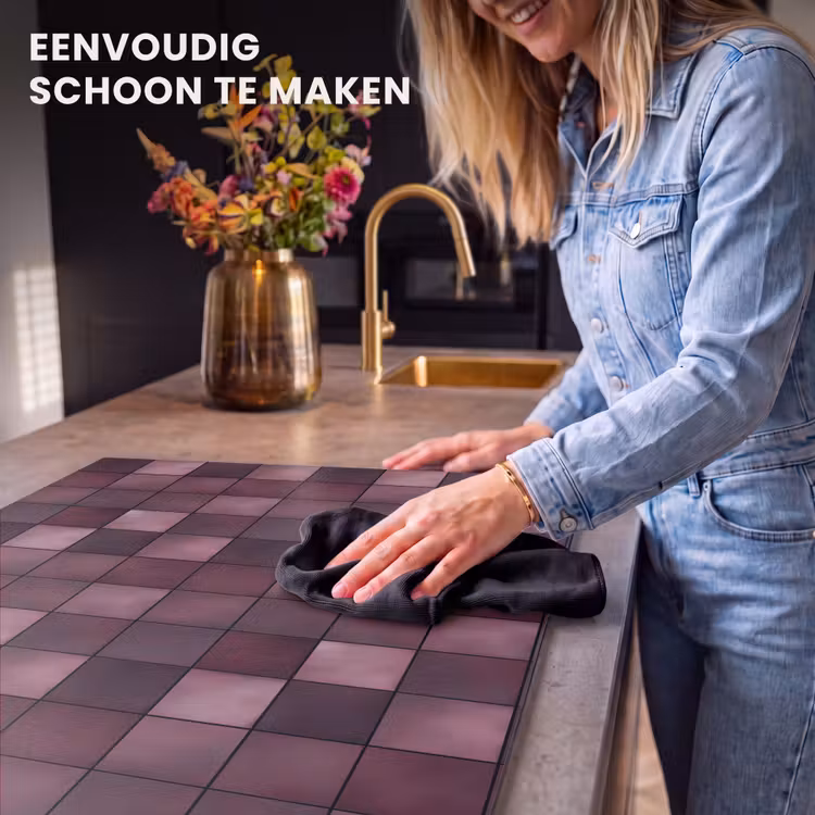 Inductie beschermer - Tegel - Patroon - Paars — 6