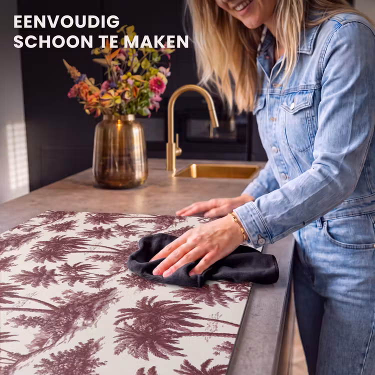 Inductie beschermer - Tropisch - Geometrisch - Bordeauxrood — 6