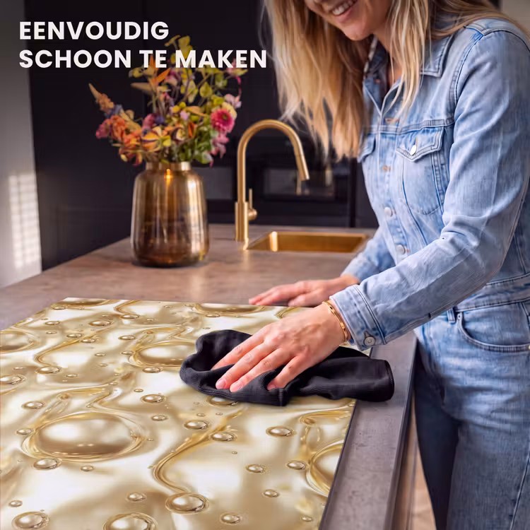 Inductie beschermer - Vloeibaar - Druppels - Goud — 6