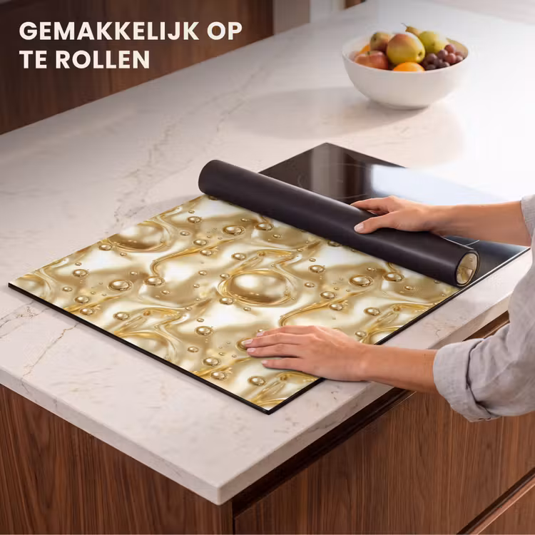 Inductie beschermer - Vloeibaar - Druppels - Goud — 7