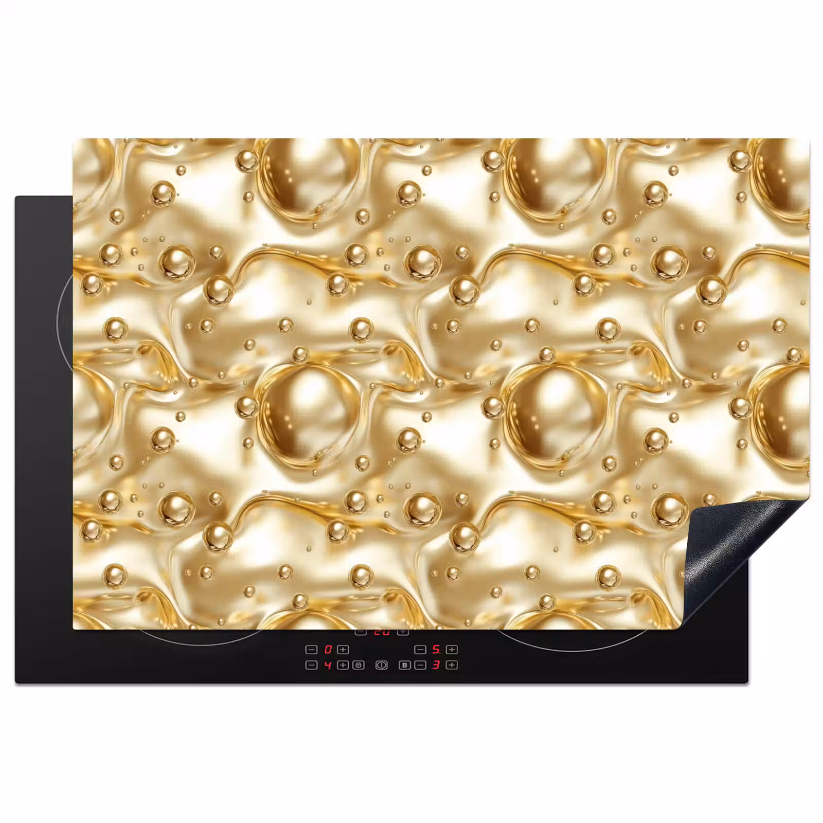 Inductie beschermer - Vloeibaar - Druppels - Goud — 1