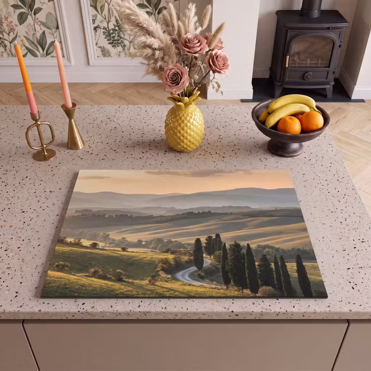 Inductie beschermer - Toscaans - Landschap - Heuvels — 2