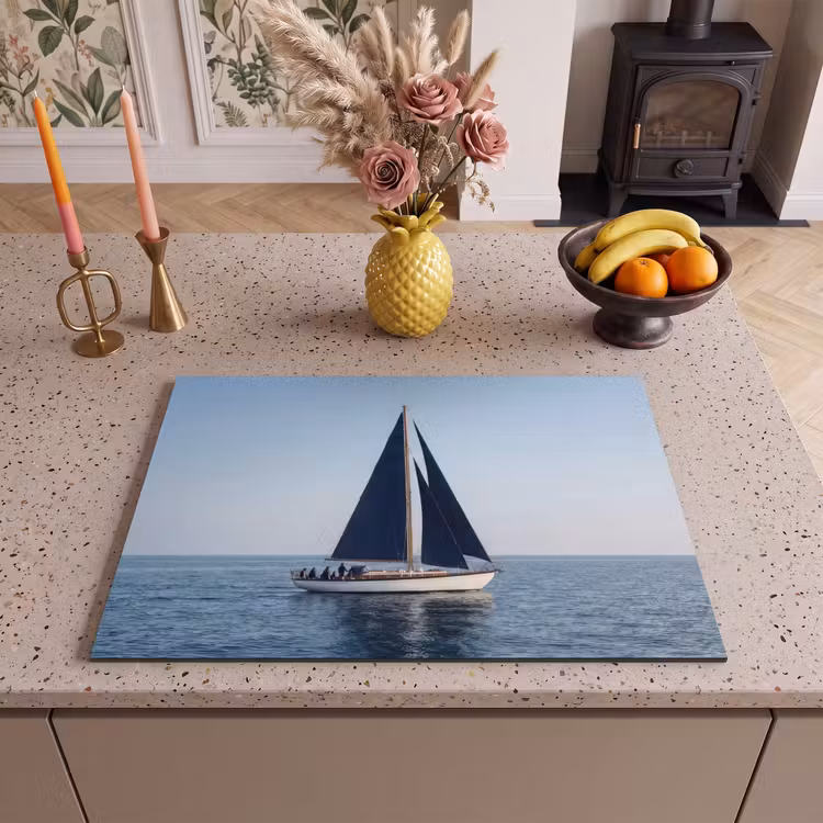 Inductie beschermer - Zeilboot - Zee - Blauw — 2