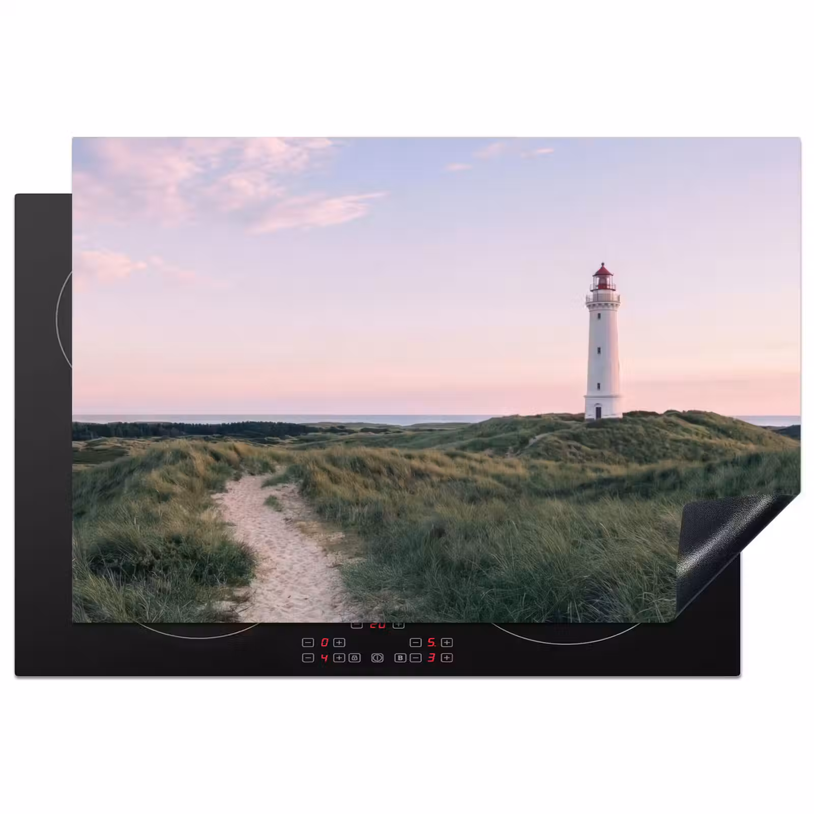 Inductie beschermer - Vuurtoren - Duinlandschap - Zee — 1