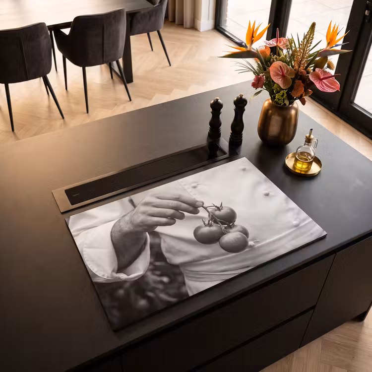 Inductie beschermer - Tomaten - Chef - Zwart - Wit — 5