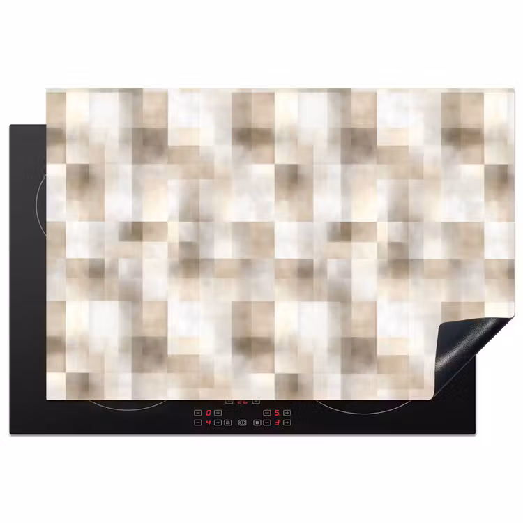 Inductie beschermer - Textuur - Linnen - Beige — 1