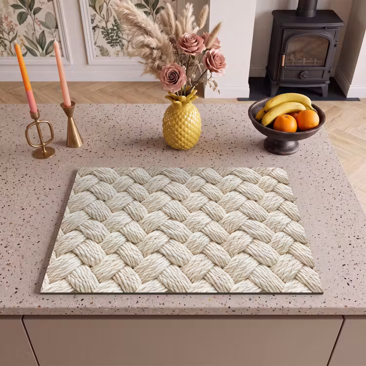 Inductie beschermer - Touw - Gebreid - Beige — 2