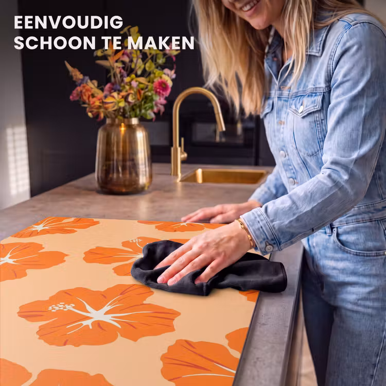 Inductie beschermer - Tropisch - Hibiscus - Oranje — 6