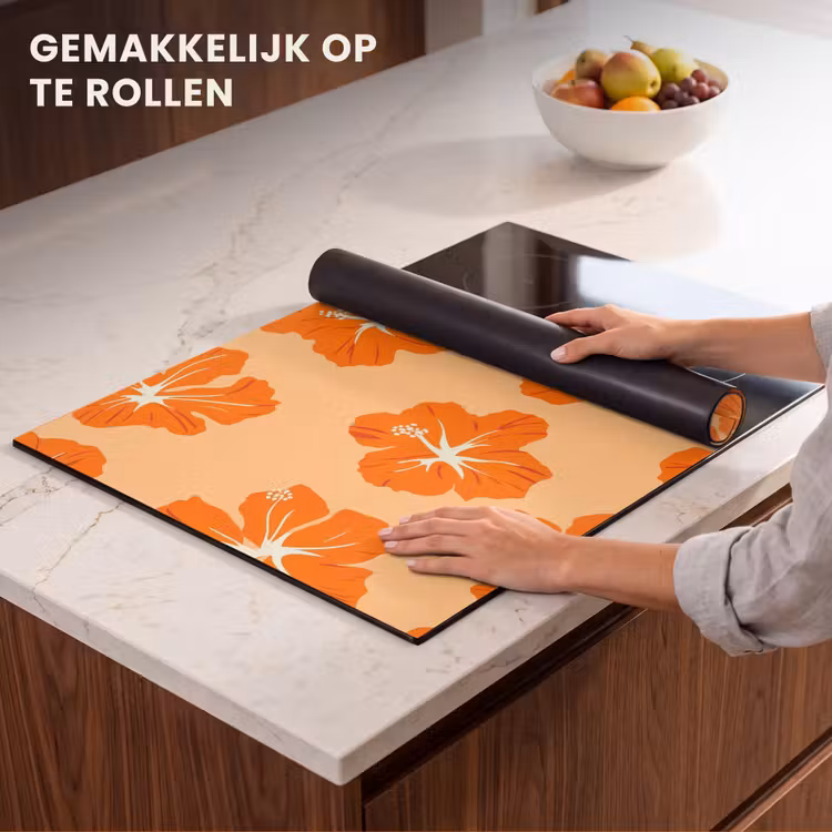Inductie beschermer - Tropisch - Hibiscus - Oranje — 7