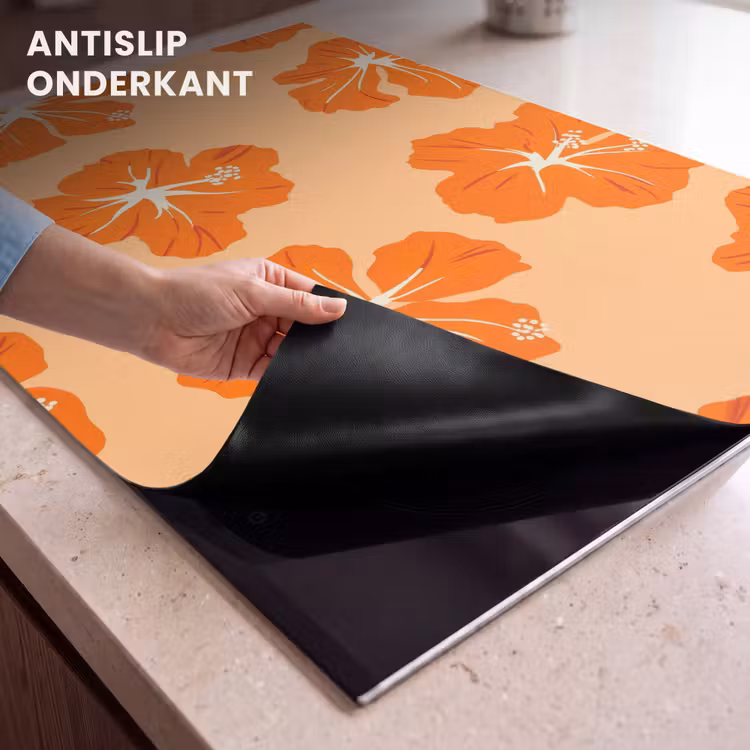 Inductie beschermer - Tropisch - Hibiscus - Oranje — 9
