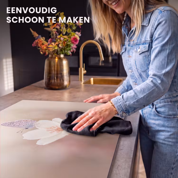 Inductie beschermer - Vlinder - Bloem - Blauw — 6