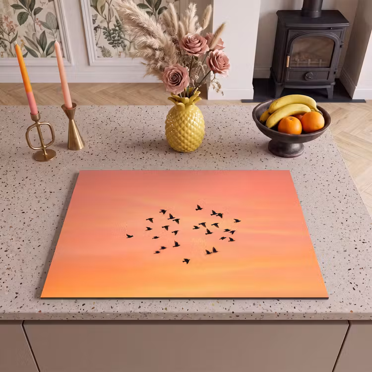Inductie beschermer - Zwerm - Vogels - Oranje — 2