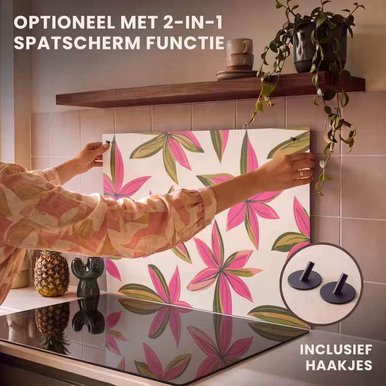 Inductie beschermer - Tropisch - Bloem - Roze — 10