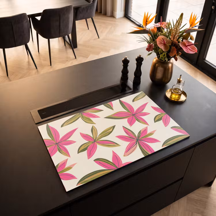 Inductie beschermer - Tropisch - Bloem - Roze — 5