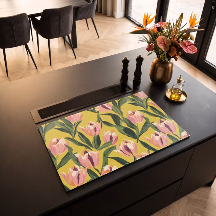 Inductie beschermer - Tulpen - Botanisch - Geel — 5