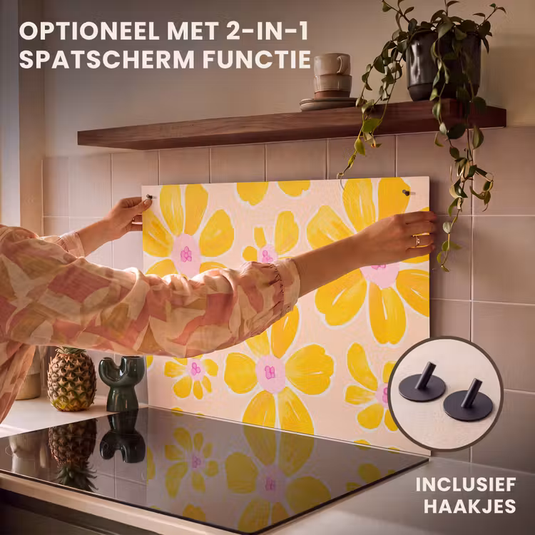 Inductie beschermer - Zomers - Bloemen - Geel — 10