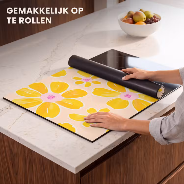 Inductie beschermer - Zomers - Bloemen - Geel — 7