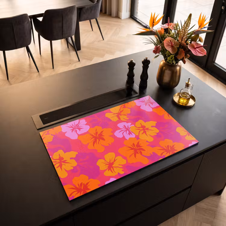 Inductie beschermer - Zomers - Hibiscus - Kleurrijk — 5