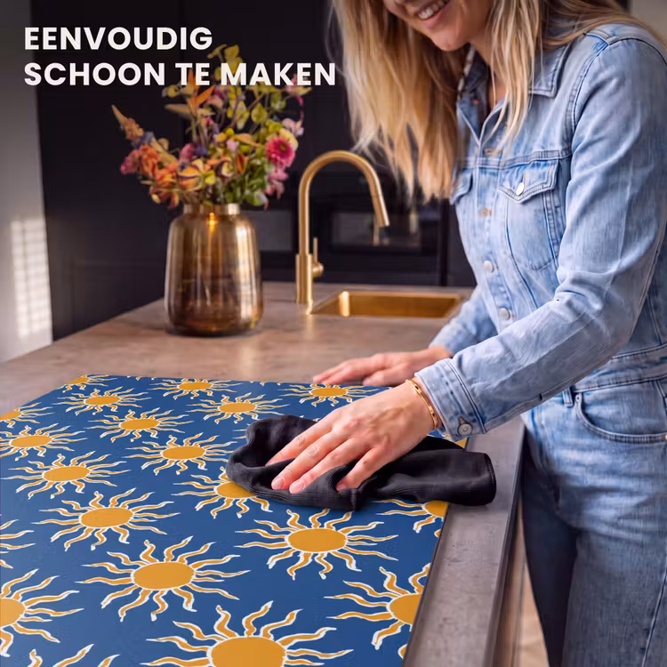 Inductie beschermer - Zon - Patroon - Blauw — 6
