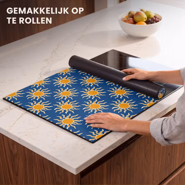 Inductie beschermer - Zon - Patroon - Blauw — 7