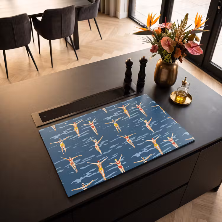 Inductie beschermer - Zwemsters- Retro - Blauw — 5