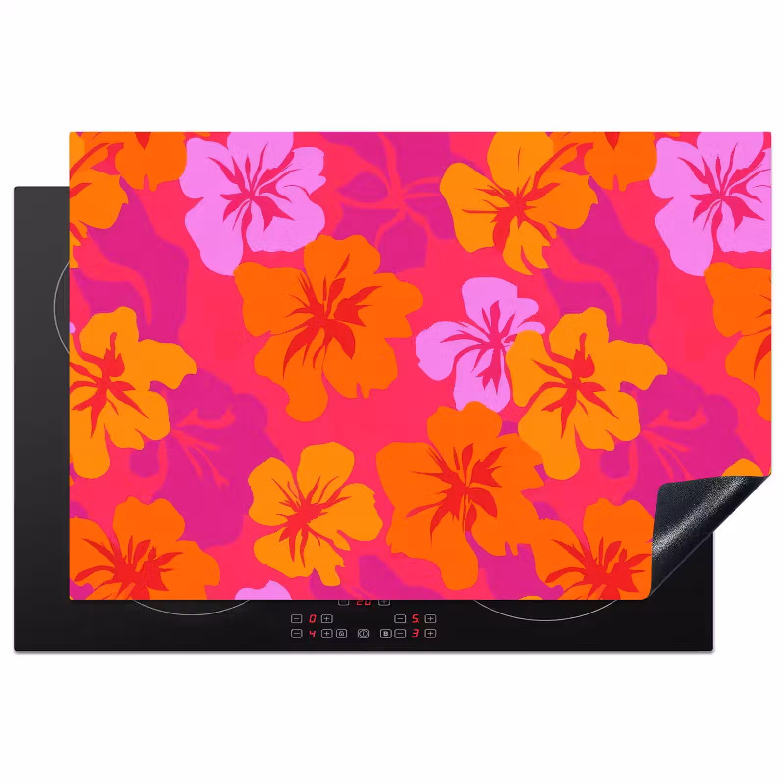 Inductie beschermer - Zomers - Hibiscus - Kleurrijk — 1