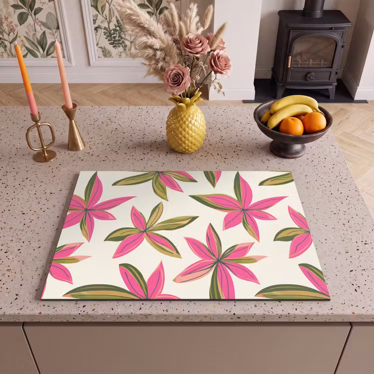 Inductie beschermer - Tropisch - Bloem - Roze — 2