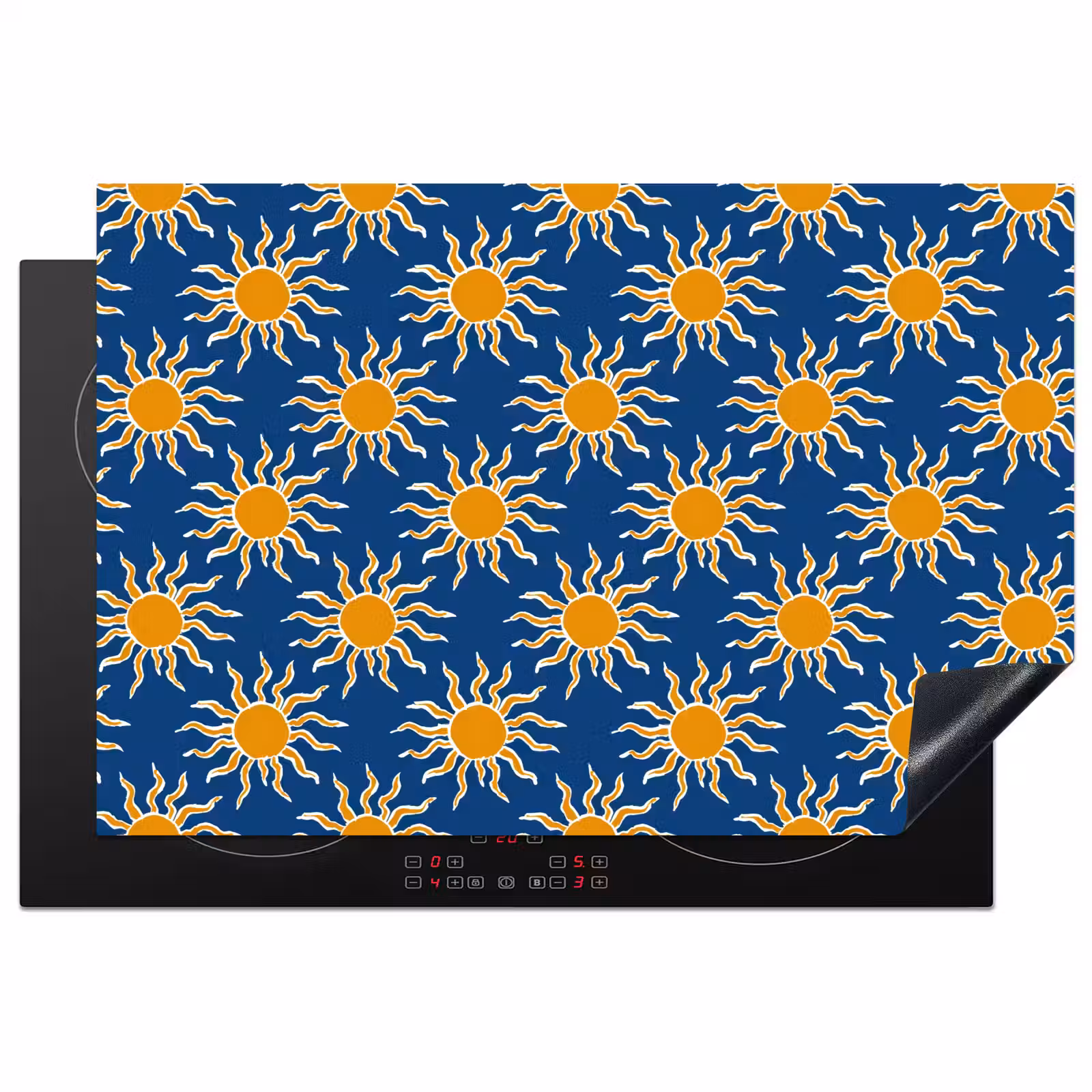 Inductie beschermer - Zon - Patroon - Blauw — 1
