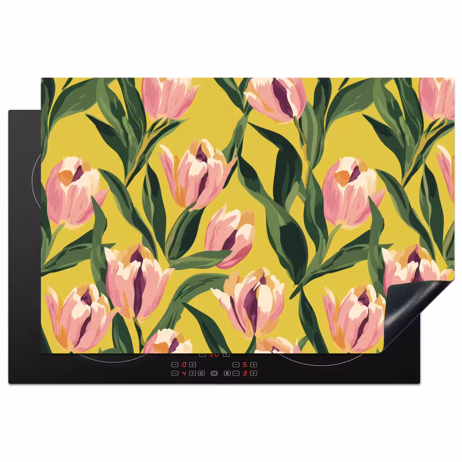 Inductie beschermer - Tulpen - Botanisch - Geel — 1