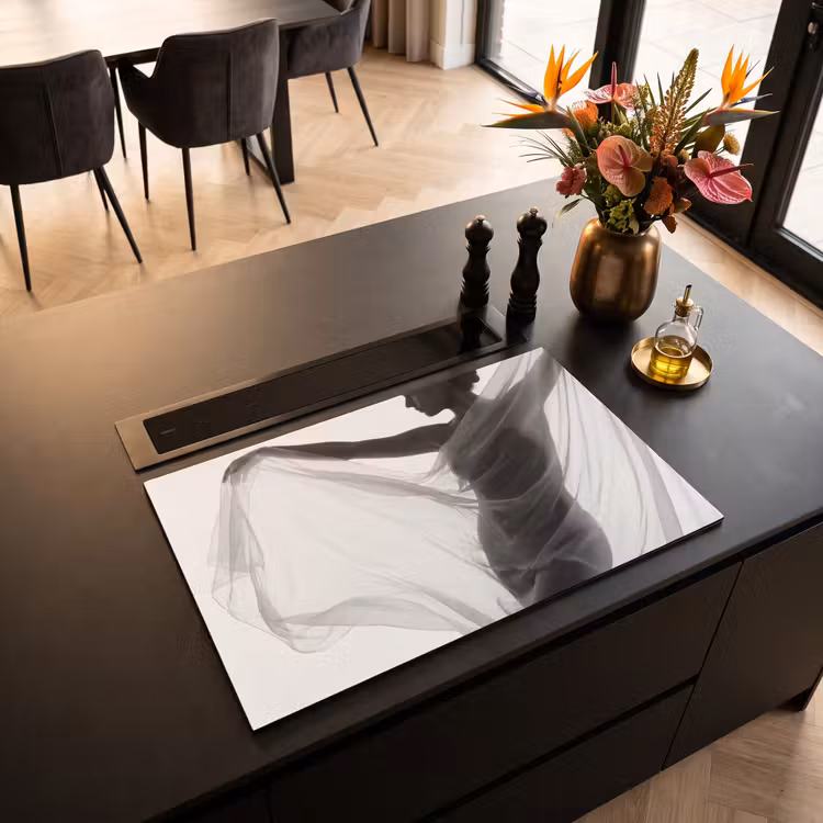 Inductie beschermer - Silhouet - Sluier - Vormen - Zwart - Wit - Sensueel — 5