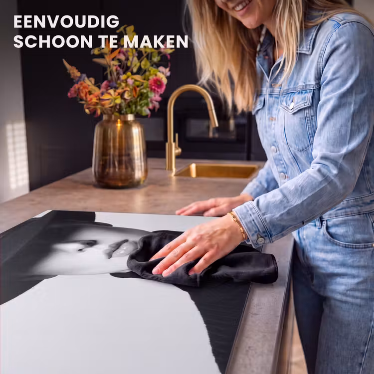 Inductie beschermer - Vrouw - Schaduw - Zwart - Wit - Mysterieus — 6