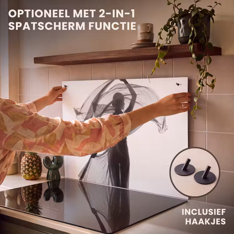 Inductie beschermer - Vrouw - Sluier - Portret - Zwart - Wit - Artistiek — 10