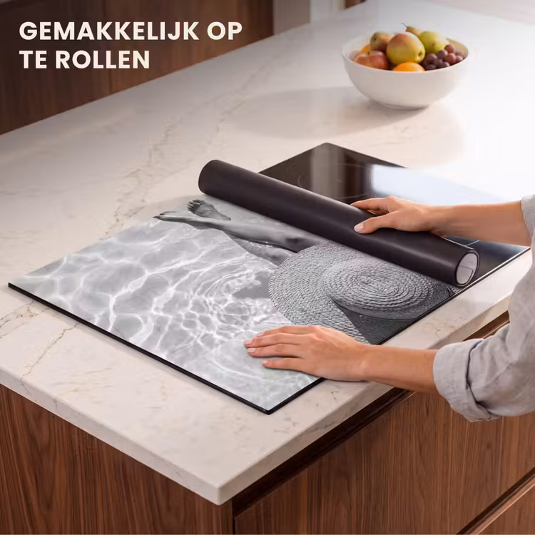 Inductie beschermer - Zwembad - Hoed - Water - Zwart - Wit - Zomers — 7