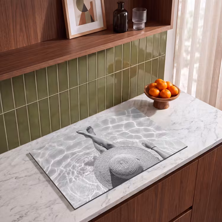 Inductie beschermer - Zwembad - Hoed - Water - Zwart - Wit - Zomers — 8