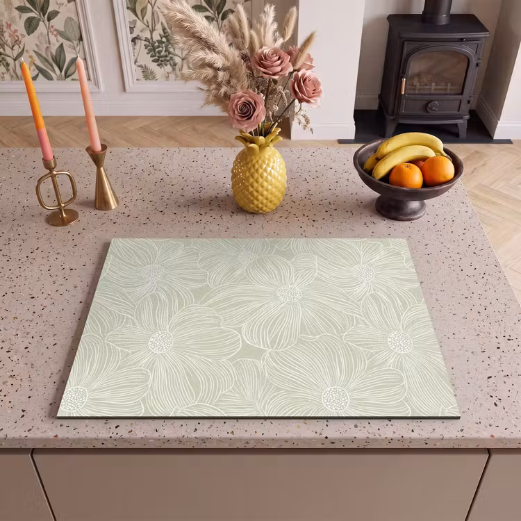 Inductie beschermer - Sereen - Bloemen - Groen — 2
