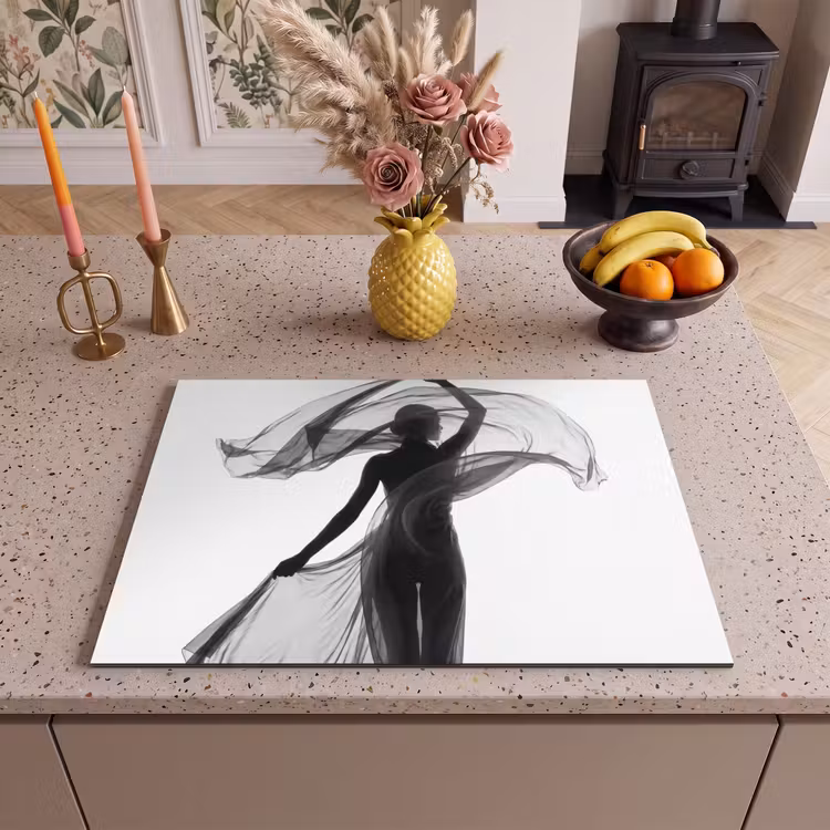 Inductie beschermer - Vrouw - Sluier - Portret - Zwart - Wit - Artistiek — 2