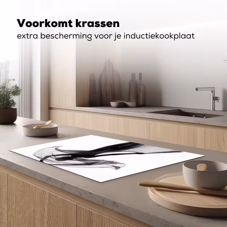 Inductie beschermer - Vrouw - Sluier - Portret - Zwart - Wit - Artistiek — 3