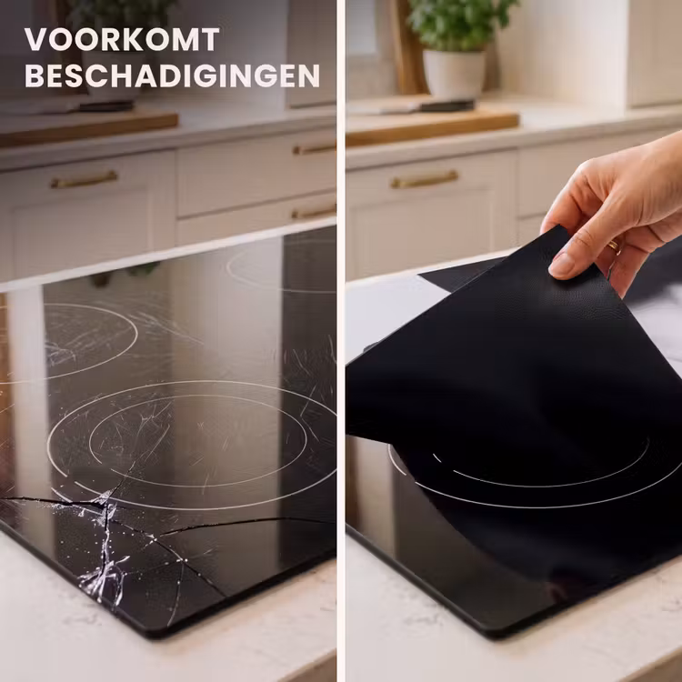 Inductie beschermer - Vrouw - Schaduw - Zwart - Wit - Mysterieus — 3