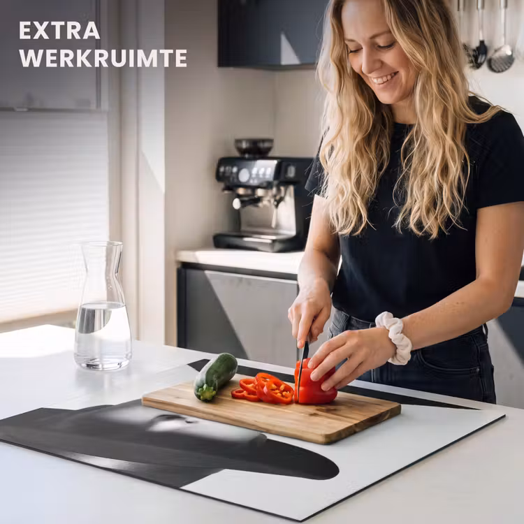 Inductie beschermer - Vrouw - Schaduw - Zwart - Wit - Mysterieus — 4