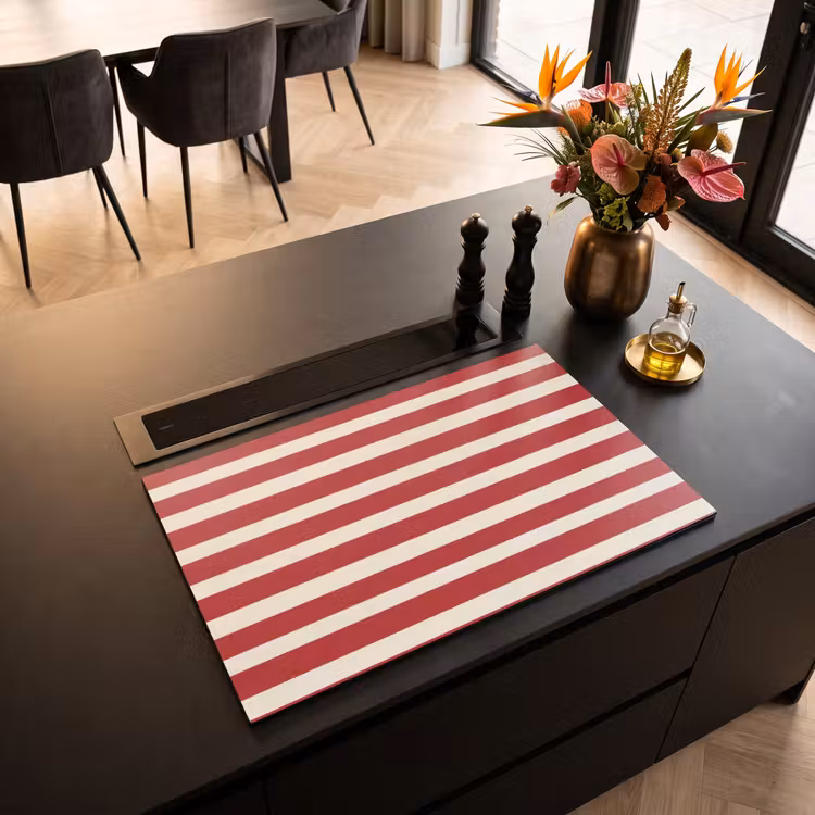 Inductie beschermer - Strepen - Patroon - Rood — 5