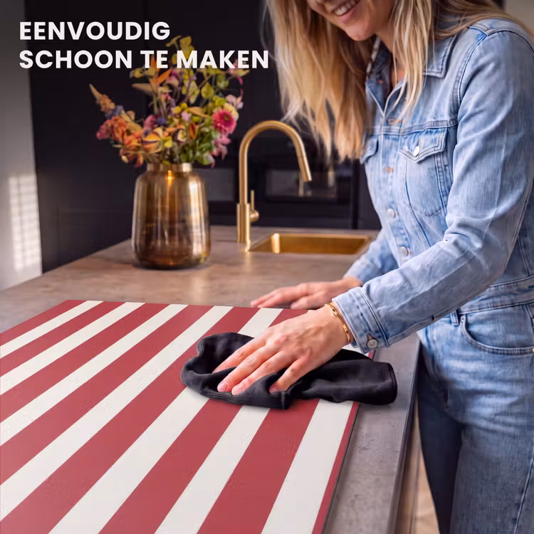 Inductie beschermer - Strepen - Patroon - Rood — 6