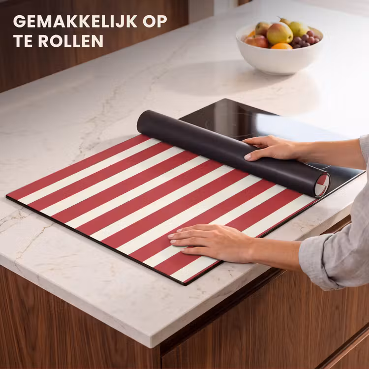 Inductie beschermer - Strepen - Patroon - Rood — 7