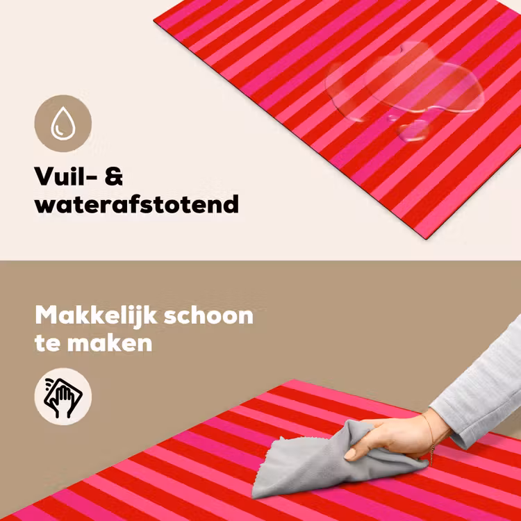 Inductie beschermer - Verticaal - Strepen - Roze — 6
