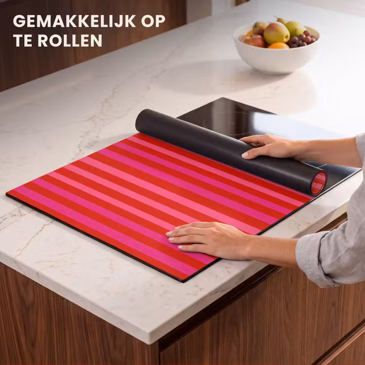 Inductie beschermer - Verticaal - Strepen - Roze — 7